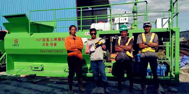 恒睿客土噴播機支援“一帶一路”建設出口印尼